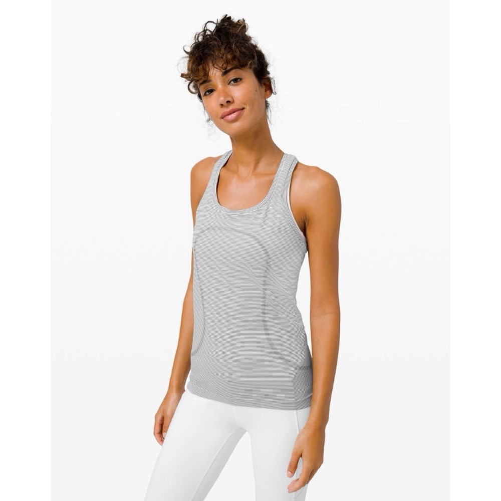 Lululemon Swiftly Tech Racerback Tempo Stripe White 8
